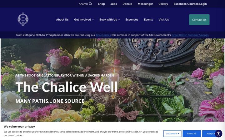 Screenshot von chalicewell.org.uk