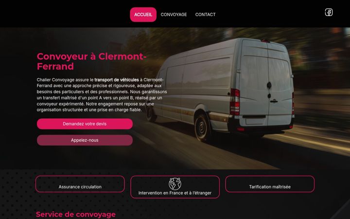 Posnetek zaslona chalierconvoyage.fr