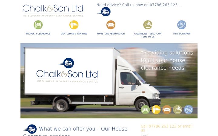 Screenshot of chalkandson.com