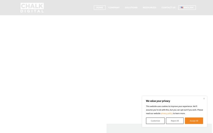 Skärmbild av chalkdigital.com