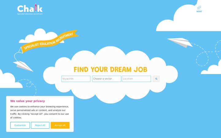 Screenshot of chalkeducation.com