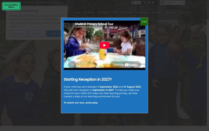 Screenshot von chalkhillprimaryschool.uk