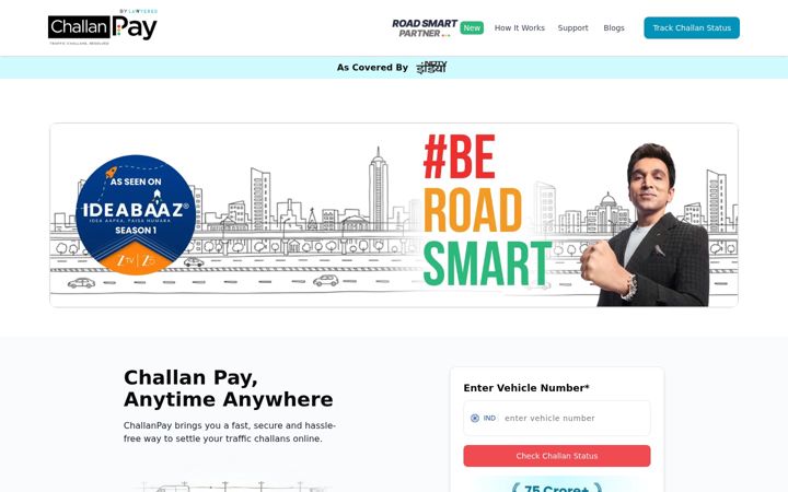 Screenshot di challanpay.in