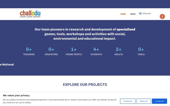 Screenshot of challedu.com