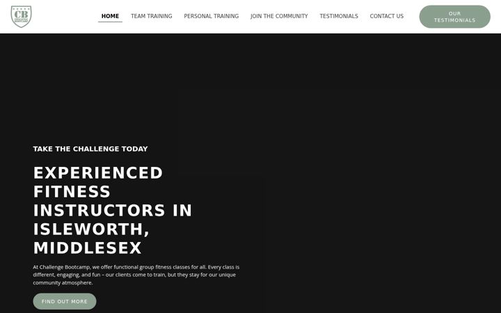 Screenshot von challengebootcamps.co.uk