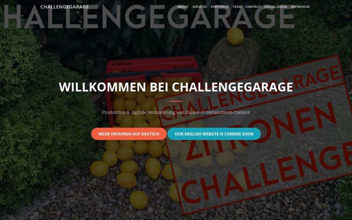 Screenshot of challengegarage.com