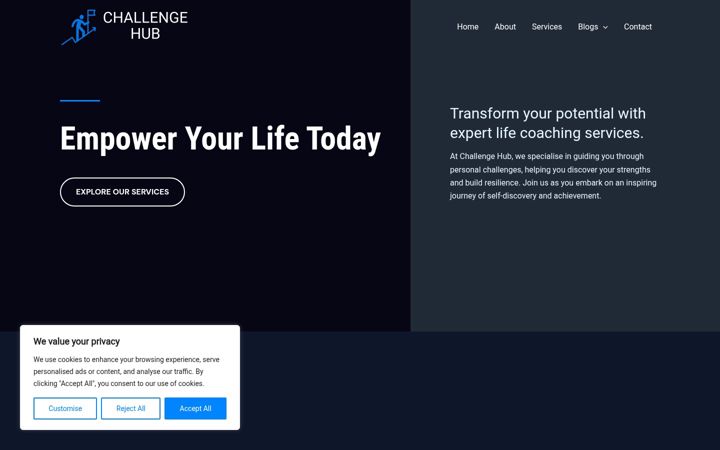 Screenshot von challengehub.co.uk