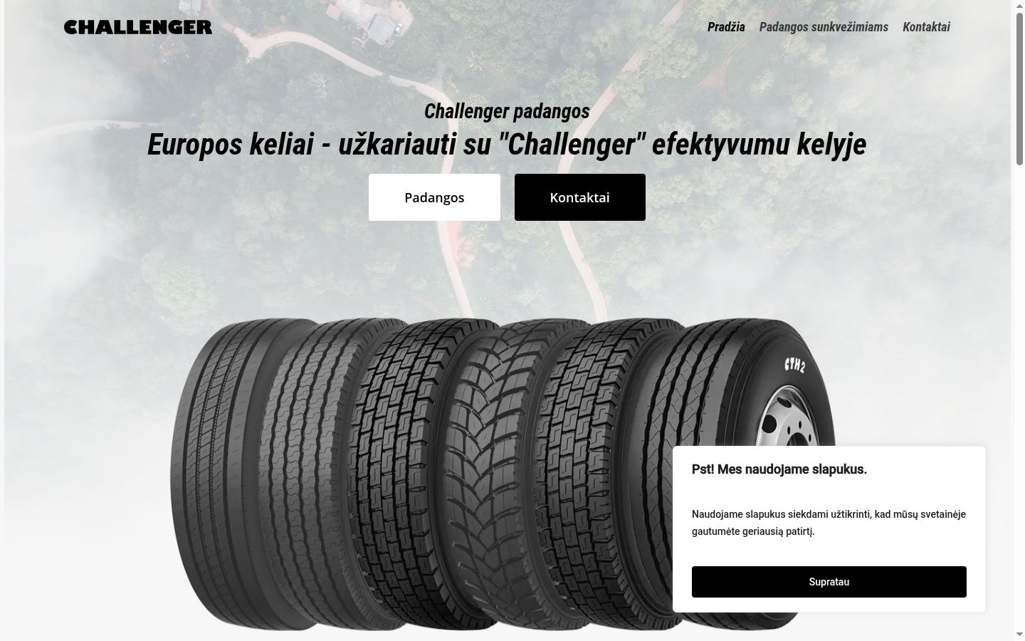 Sutikimo reklamjuostės, rodytos prieš bet kokią sąveiką, ekrano kopija