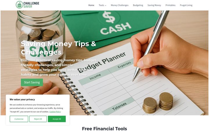 Screenshot of challengesaver.com