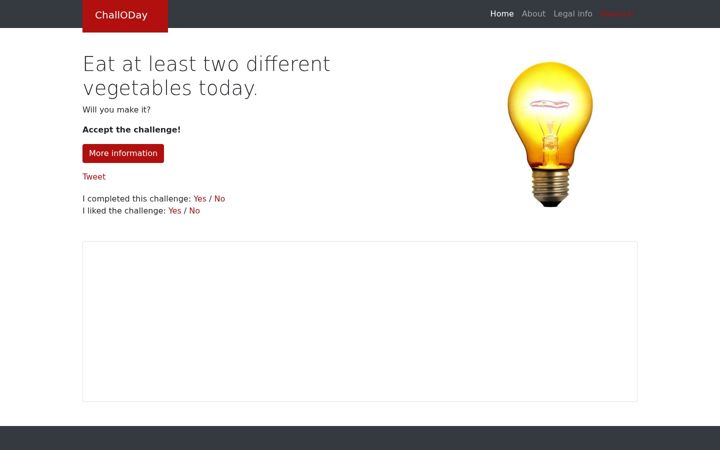 Screenshot of challoday.com
