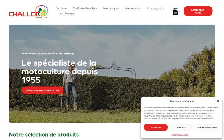 Posnetek zaslona challonmotoculture.fr