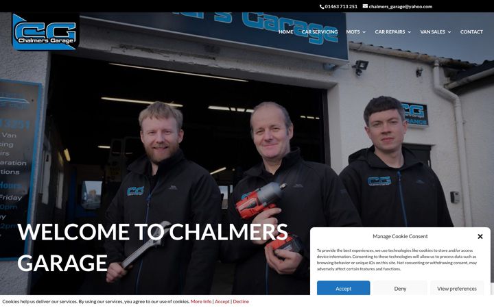 Screenshot of chalmers-garage.com