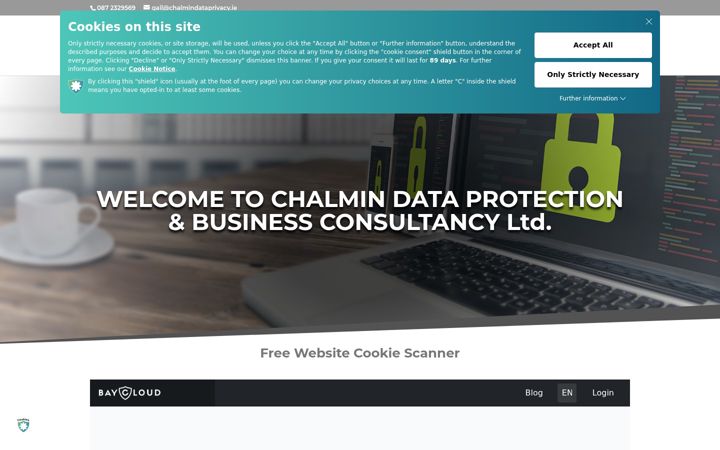 Screenshot ta' chalmindataprivacy.ie