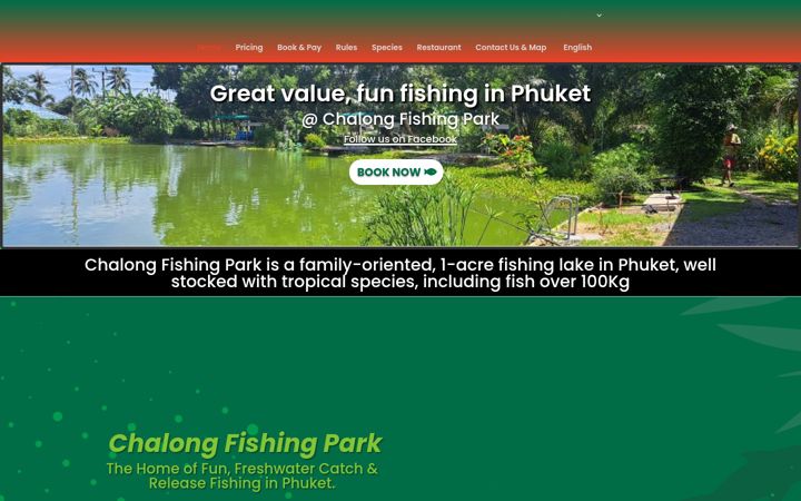 Screenshot of chalongfishingpark.com