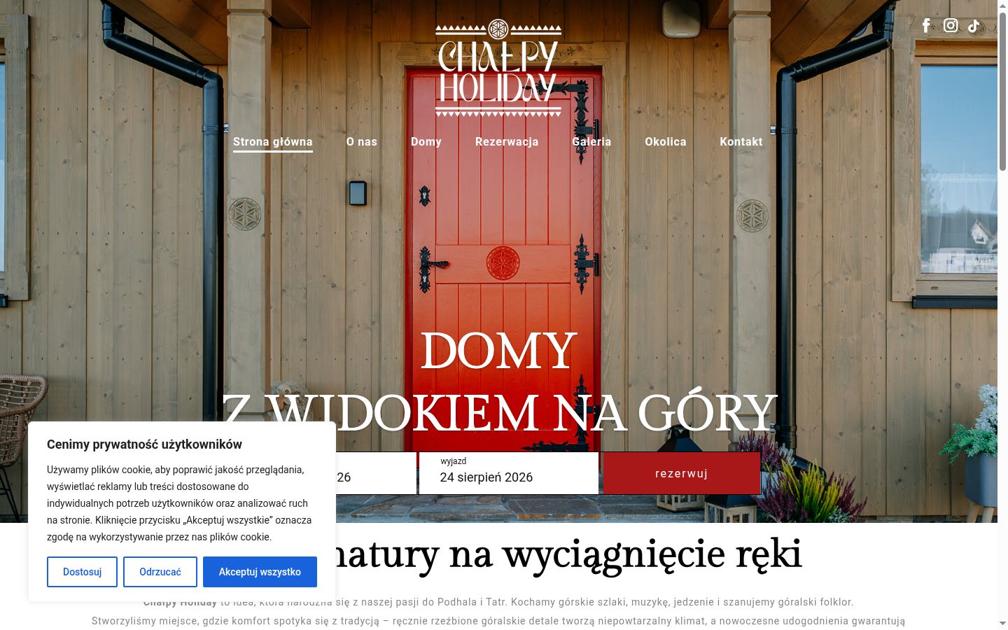 Zrzut ekranu banera zgody wyświetlanego przed jakąkolwiek interakcją