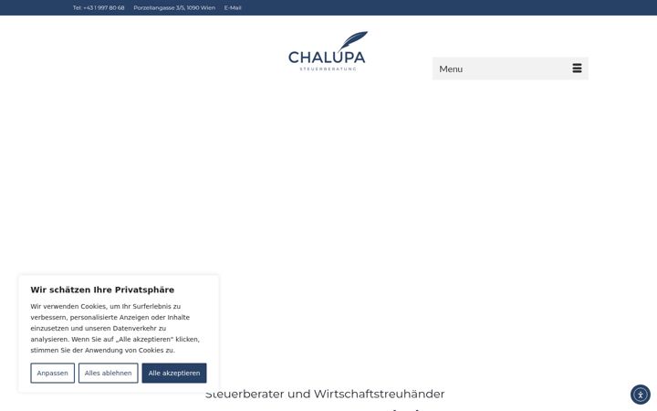 Screenshot of chalupa-steuerberatung.eu