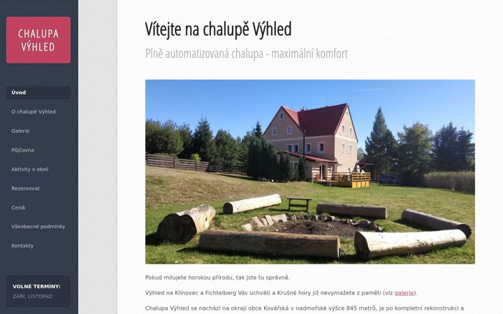 Screenshot stránky chalupa-vyhled.cz