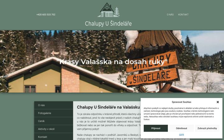 Screenshot του chalupyusindelare.cz