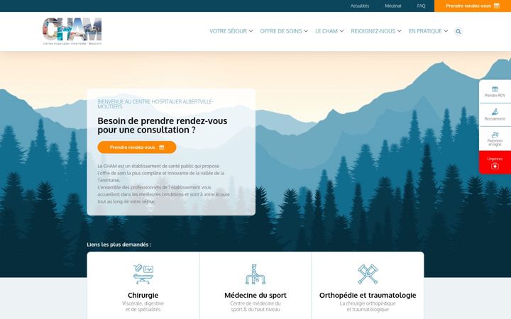 Posnetek zaslona cham-savoie.fr