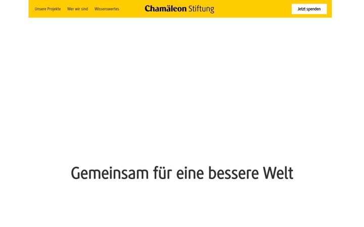 Skærmbillede af chamaeleon-stiftung.org