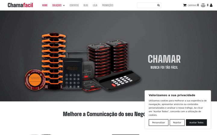 Ekrano kopija chamafacil.pt
