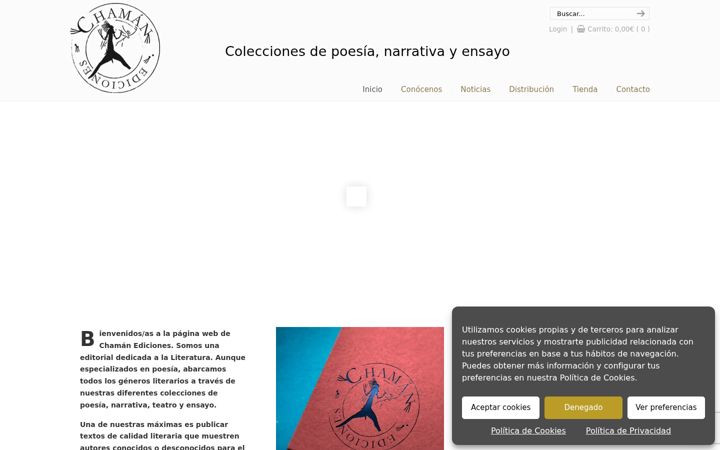 Skjámynd af chamanediciones.es