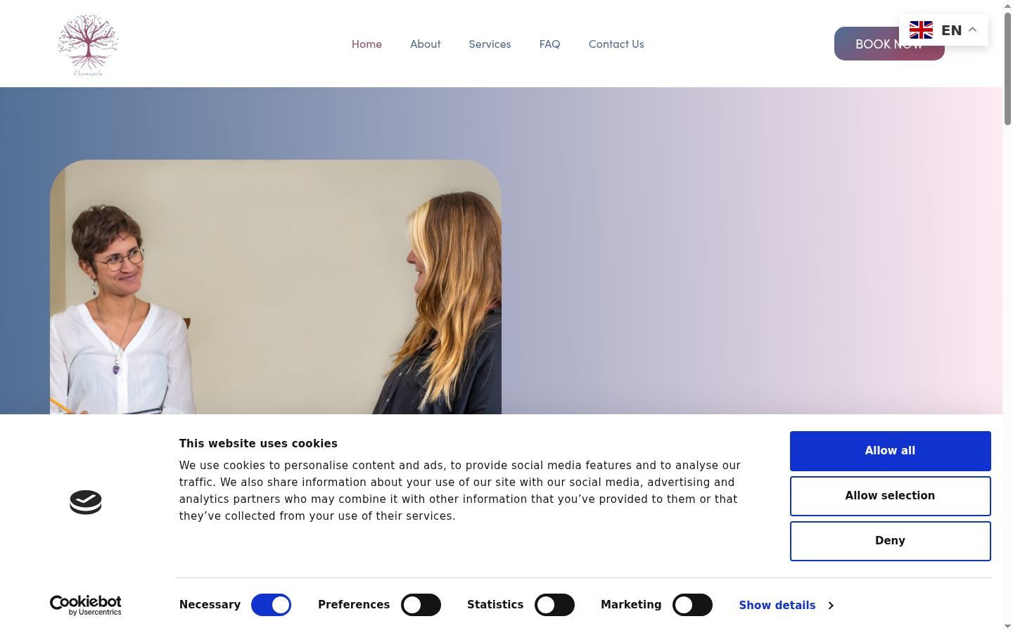 Capture d'écran de la bannière de consentement affichée avant toute interaction