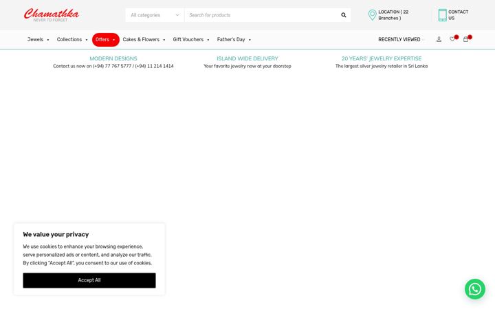 Screenshot of chamathkajewellers.lk