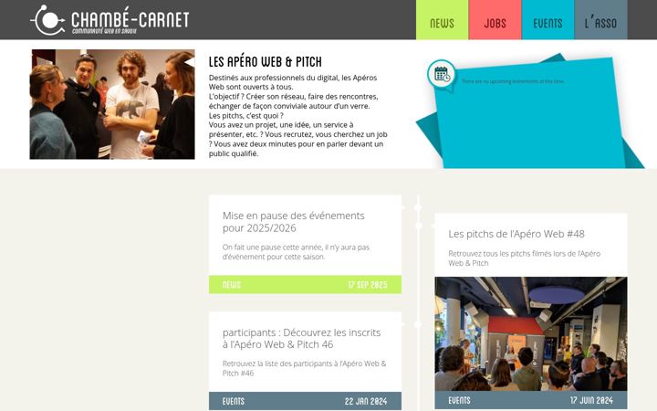 Screenshot of chambe-carnet.com