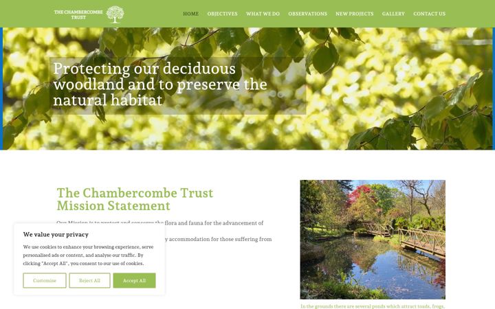 Screenshot von chambercombetrust.co.uk