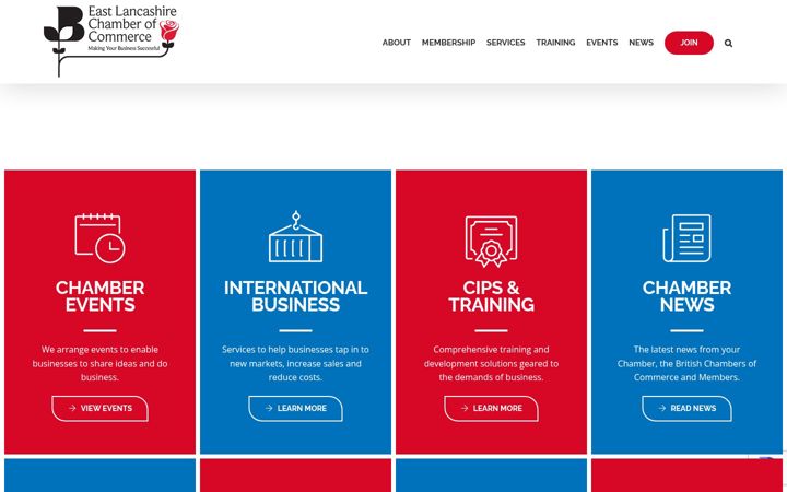 Screenshot von chamberelancs.co.uk