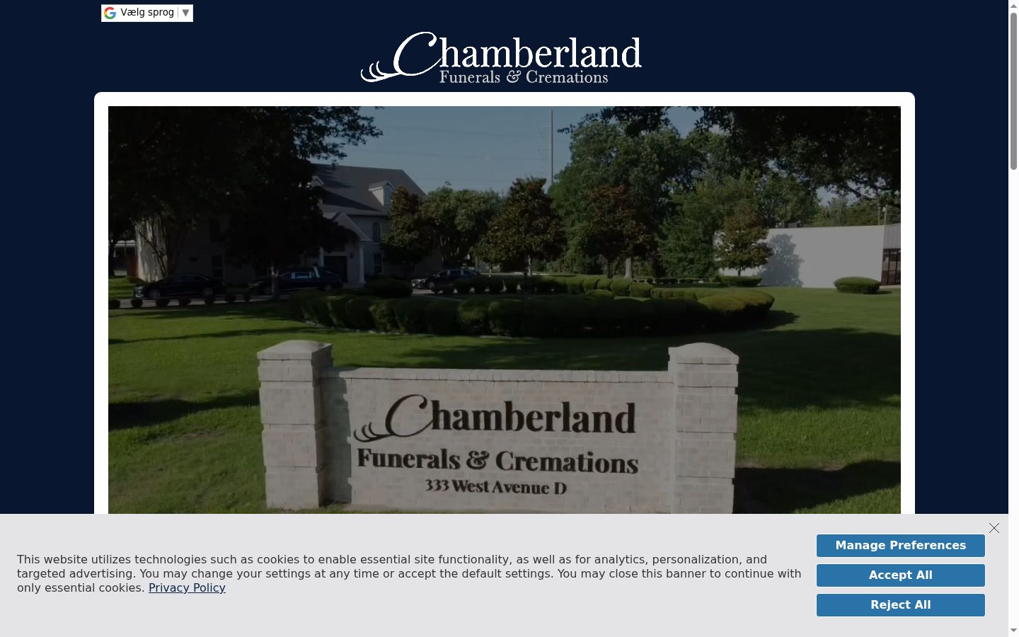 Screenshot of the consent banner shown before any interaction