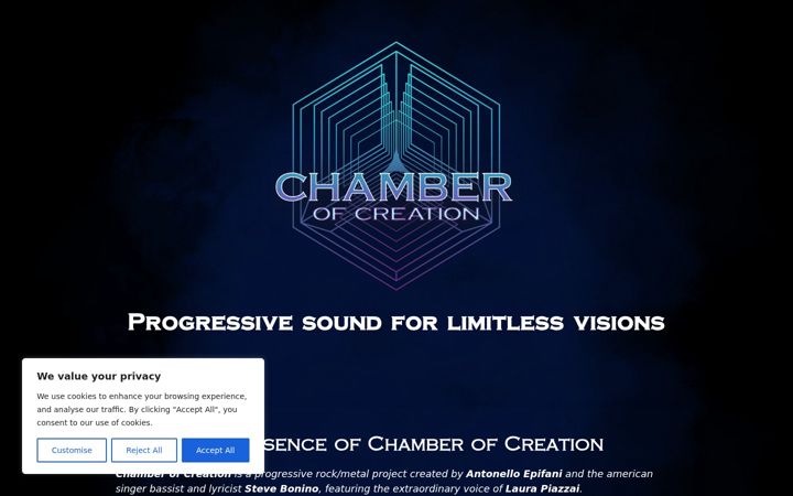 Screenshot of chamberofcreation.com