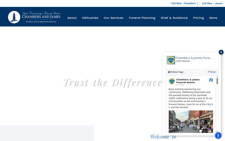 Screenshot of chambersandjames.com