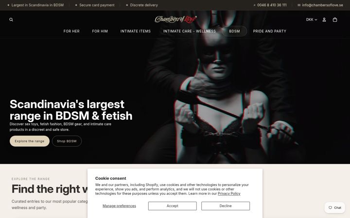 Screenshot of chambersoflove.com