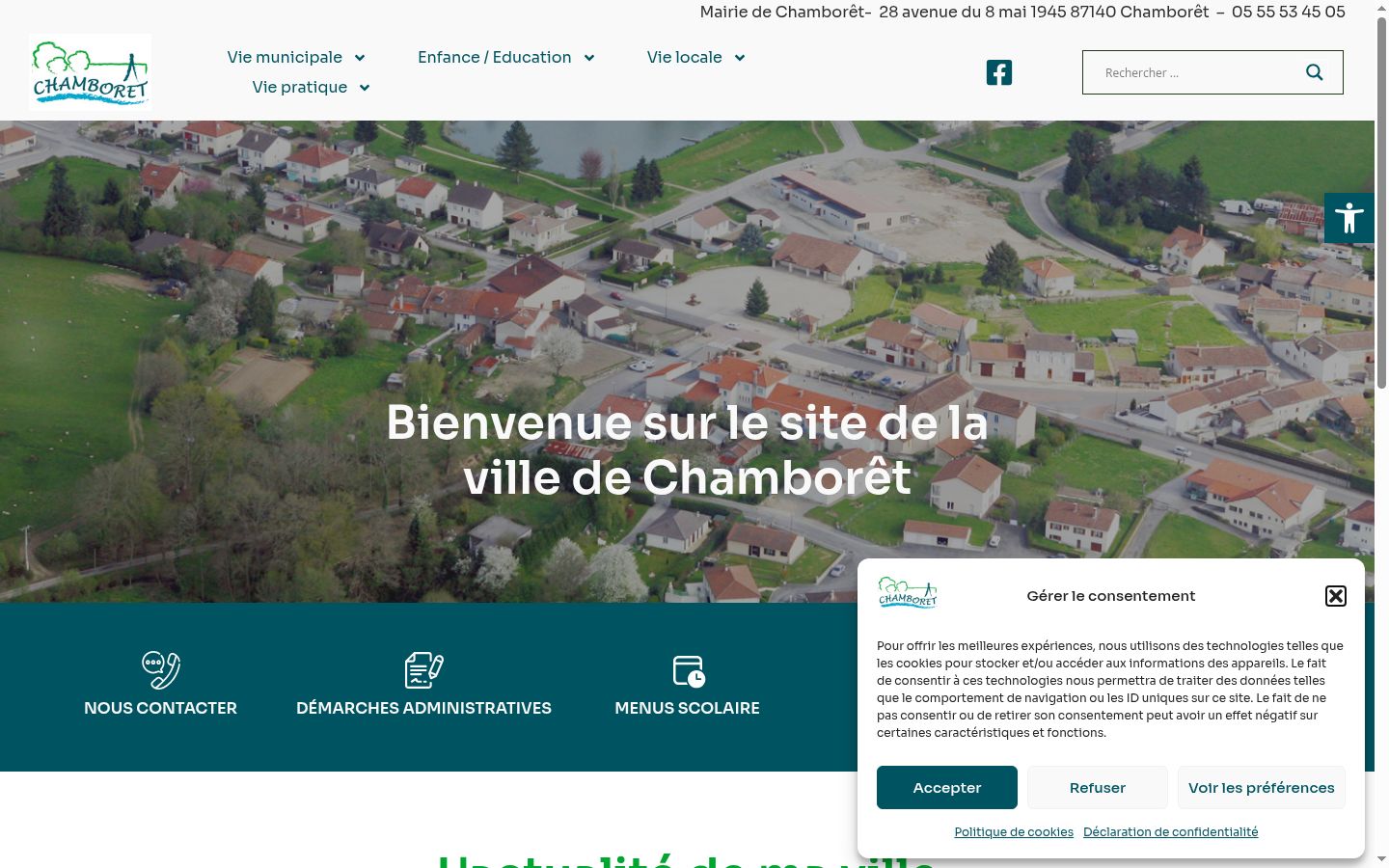 Screenshot tal-banner tal-kunsens muri qabel kwalunkwe interazzjoni