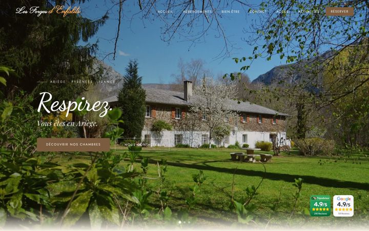Screenshot of chambre-dhote-gite-ariege.com
