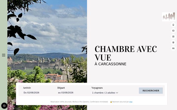 Screenshot of chambreavecvue-carcassonne.com
