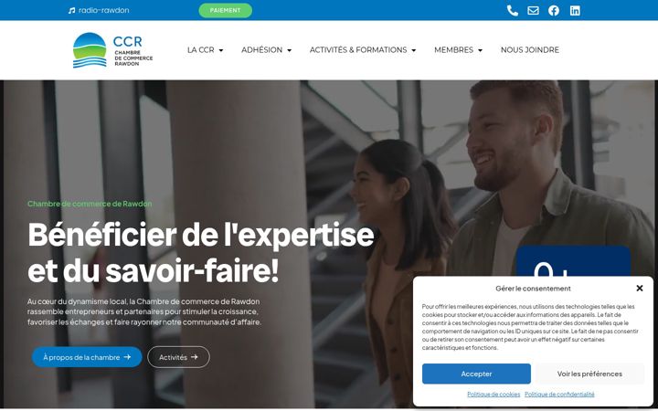 Captura de pantalla de chambrecommercerawdon.ca