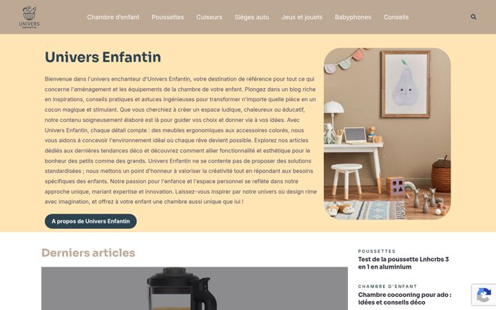 Screenshot of chambredenfant.com