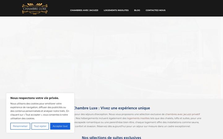Screenshot of chambreluxe.com