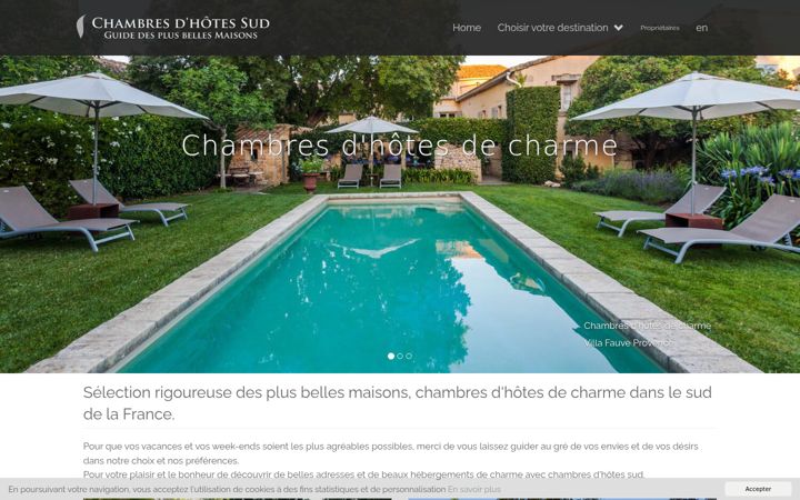 Screenshot of chambres-dhotes-sud.com
