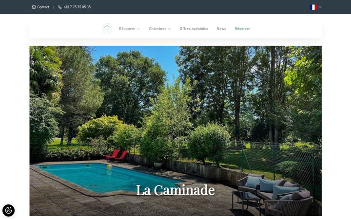 Screenshot of chambres-hotes-lacaminade.com