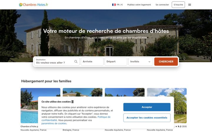 Screenshot of chambres-hotes.fr