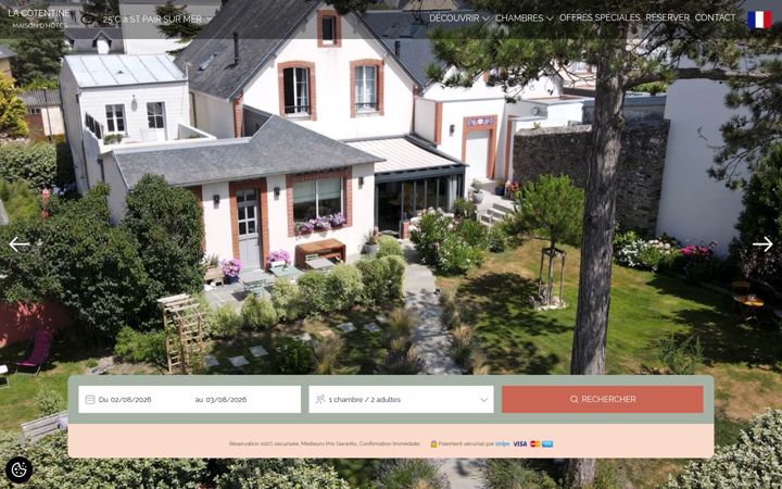 Screenshot of chambres-lacotentine-manche.com