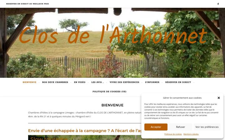 Screenshot of chambresdesmingoux.com