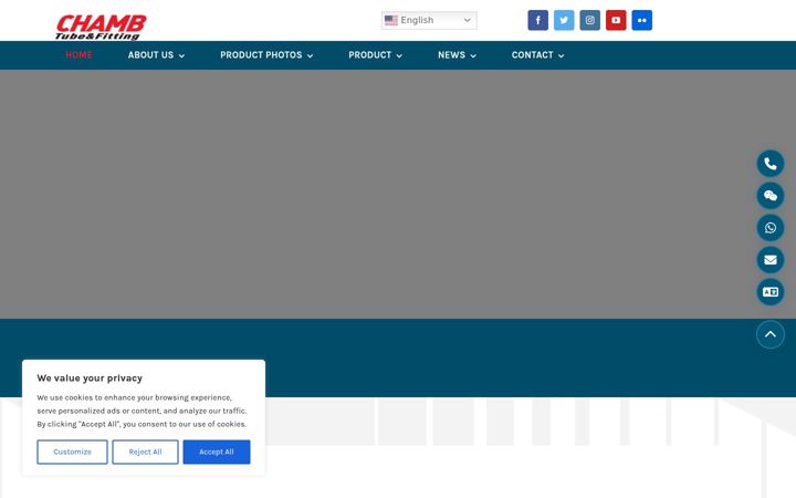 Screenshot of chambtubefitting.com