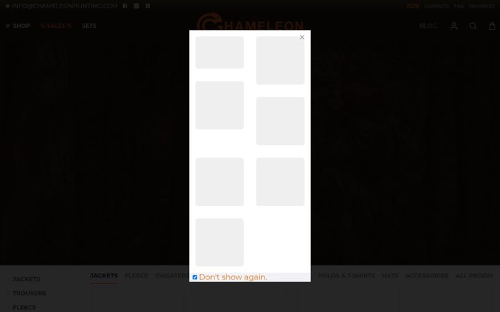 Screenshot of chameleonhunting.com