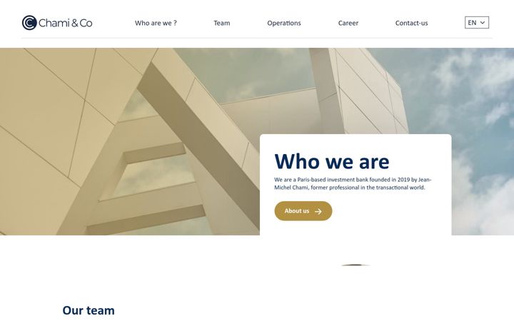 Screenshot of chamiandco.com