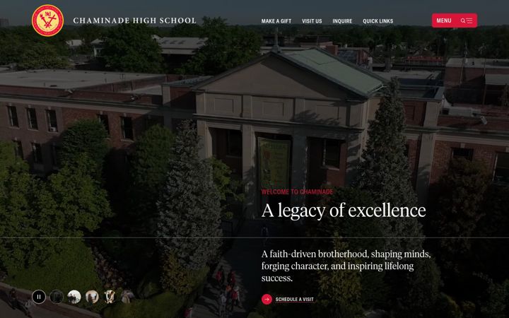 Skærmbillede af chaminade-hs.org